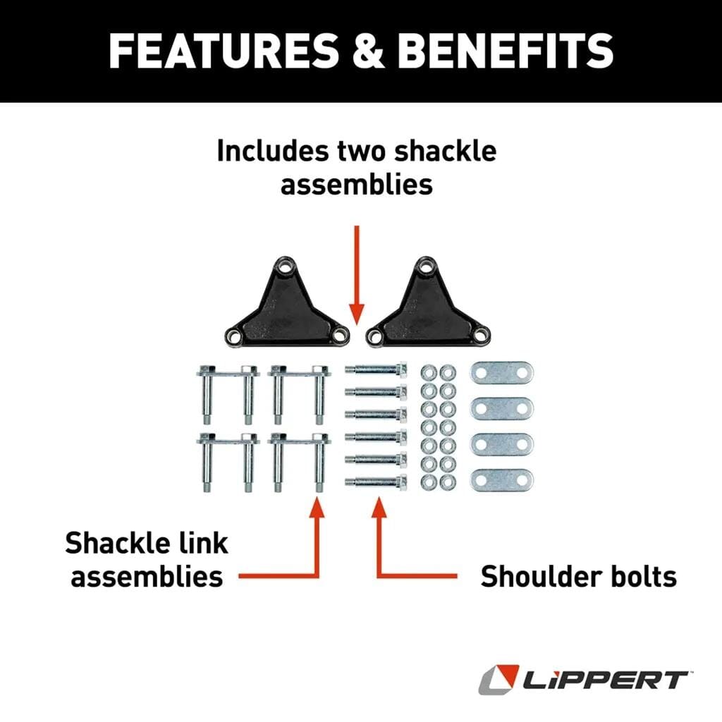 Lippert® Trailer Axle AP Kit for 2-7K Double-Eye Tandem Axles