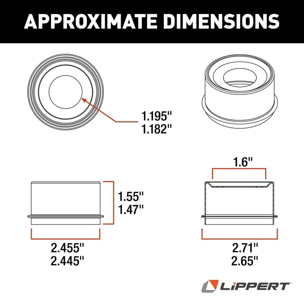 Lippert® Dust Cap for Super Lube Hub - 5,200-6,000-lb. Axles