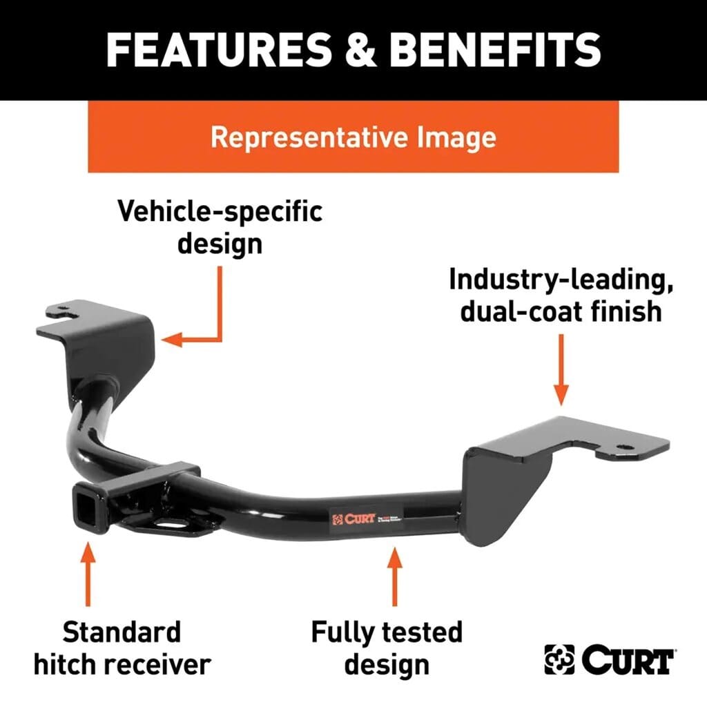 CURT Curt Class 2 Trailer Hitch, 1-1/4
