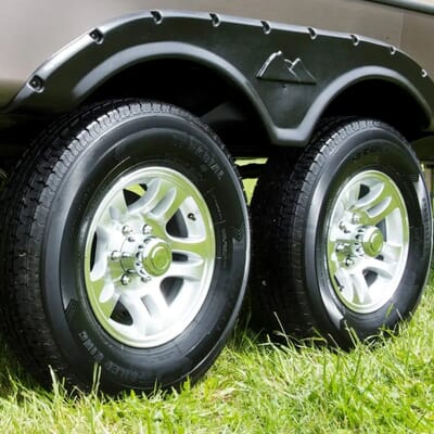 Youxmoto Pair of Trailer Leaf Spring 4 Leaf Double Eye, 1750lbs Cap for 3500lbs Axle, 25-1/4 L, 1-3/4 Width, 9/16 Eye I.D (2 Bushings), Fits SW4B / LIB-401-DE / UNA212