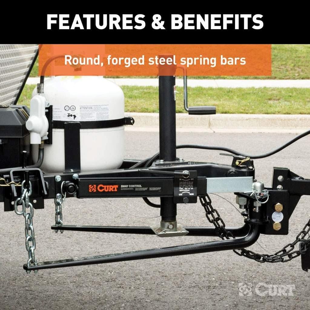 CURT Curt Round Bar Weight Distribution Hitch with Integrated