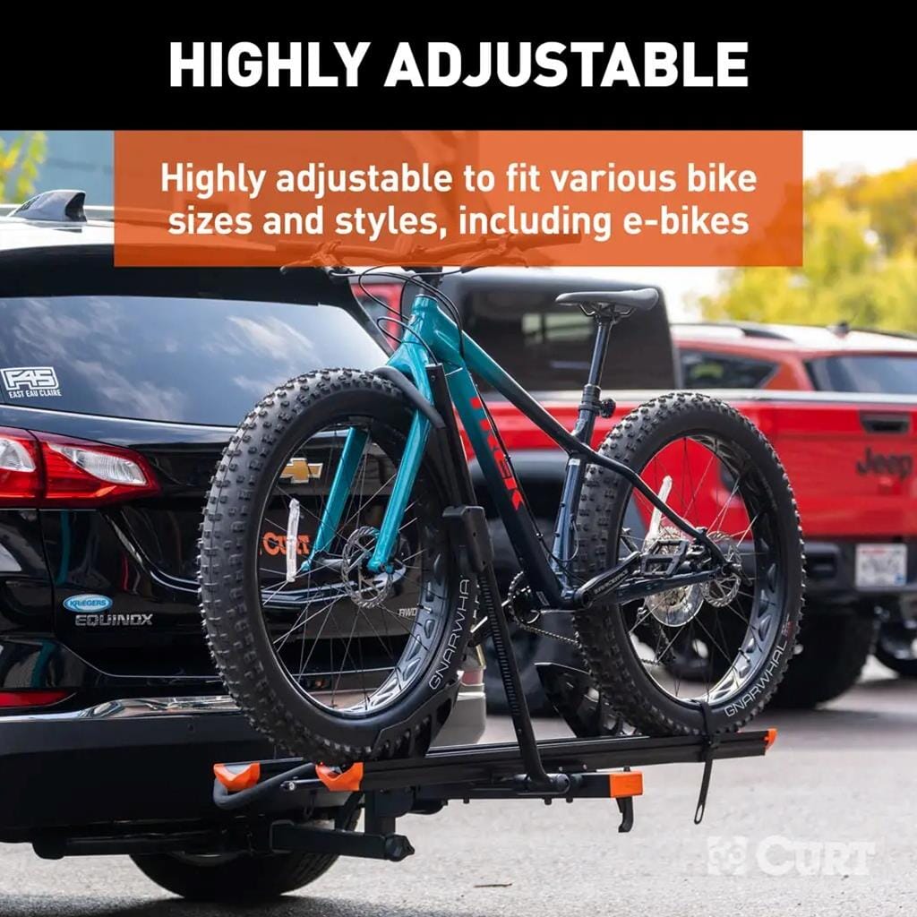 CURT Curt Aluminum Tray-Style Hitch-Mounted Bike Rack (2 Bikes, 2