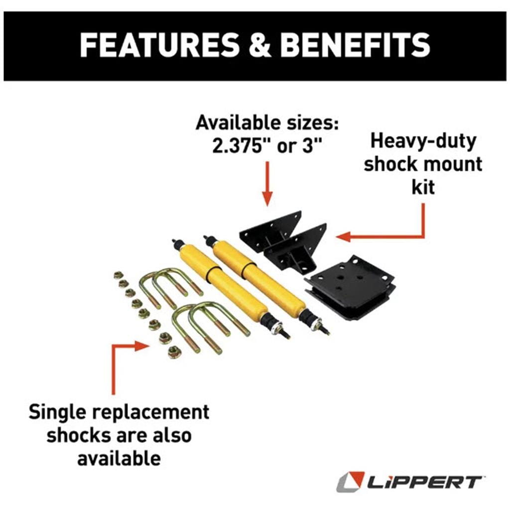 スプリング杼 Lippert® Heavy-Duty Shock Mount Kit - Fits 2-3/8
