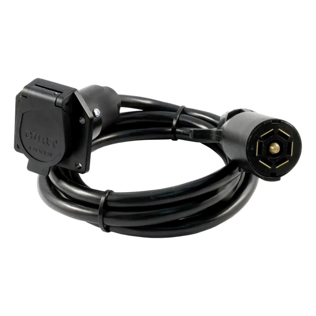 CURT Curt 7' 7-Way RV Blade Extension Harness (Routes to Truck Bed