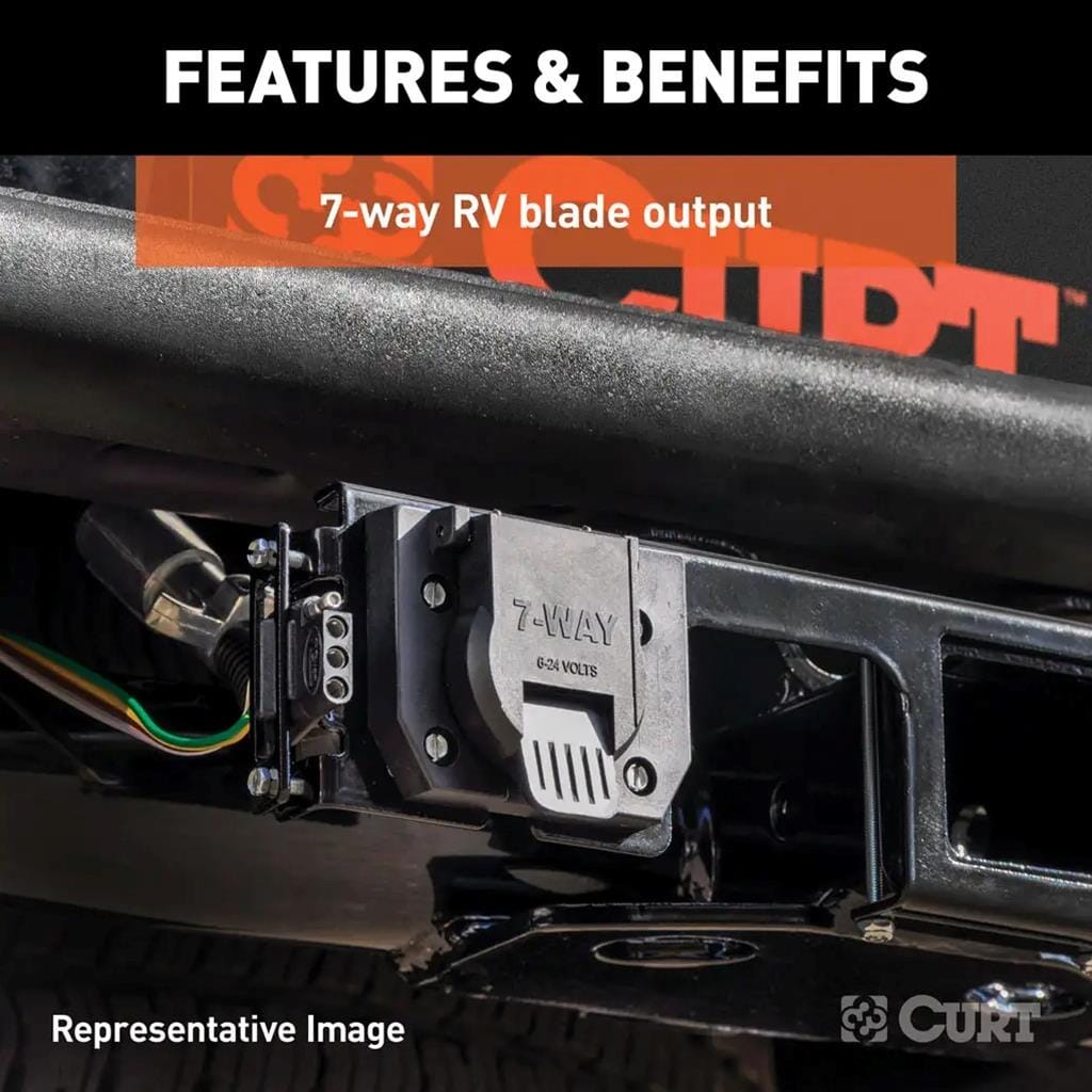 CURT Curt Custom Wiring Connector, 7-Way RV Blade, Select Nissan