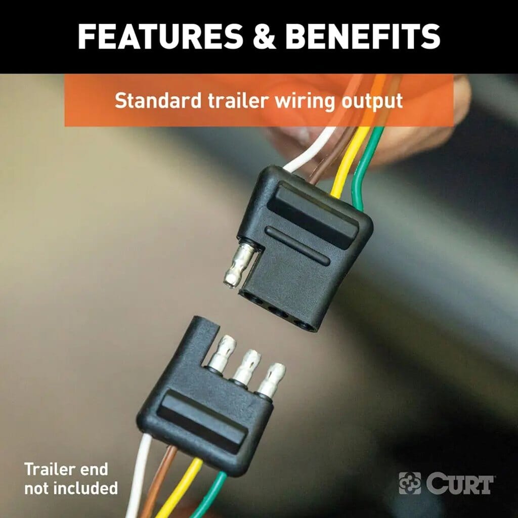CURT Curt Custom Wiring Harness, 4-Way Flat Output, Select Toyota