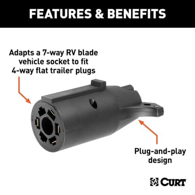 RV7WSOCKET] 7-Way Truck/ Vehicle End Trailer Socket – AC Connectors
