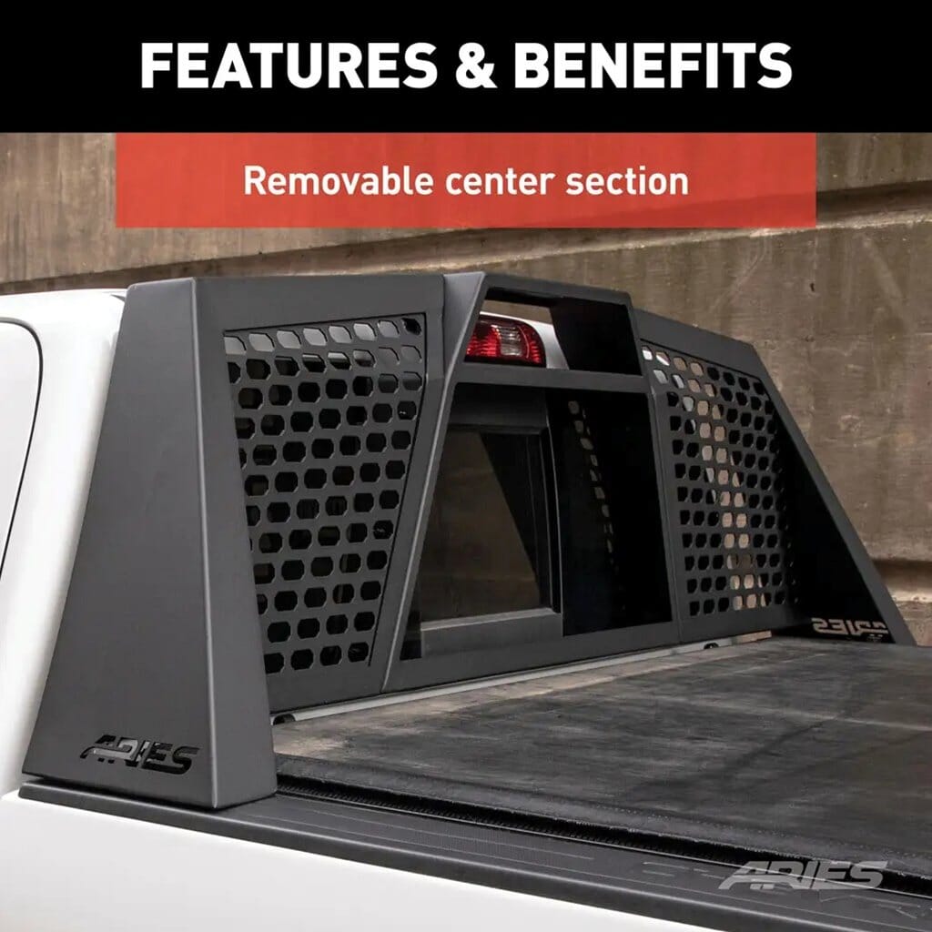 Aries Switchback Black Aluminum Headache Rack, Select Toyota