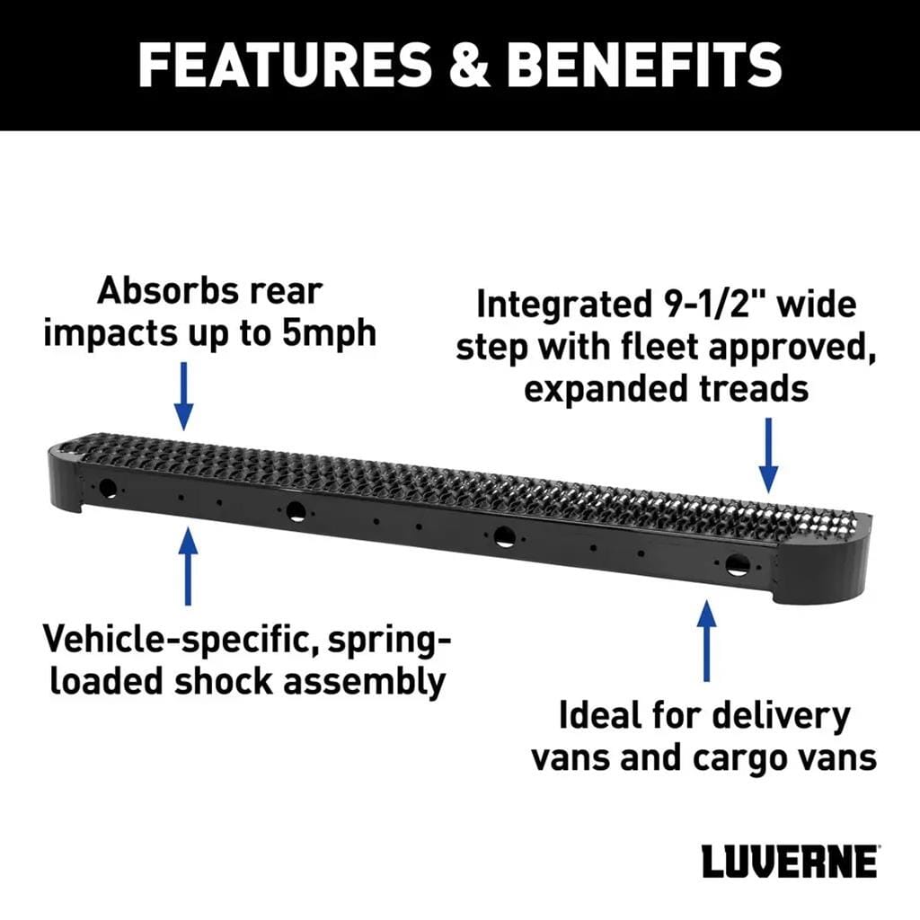 Luverne LUVERNE Impact Shock-Absorbing Rear Bumper Step, Select