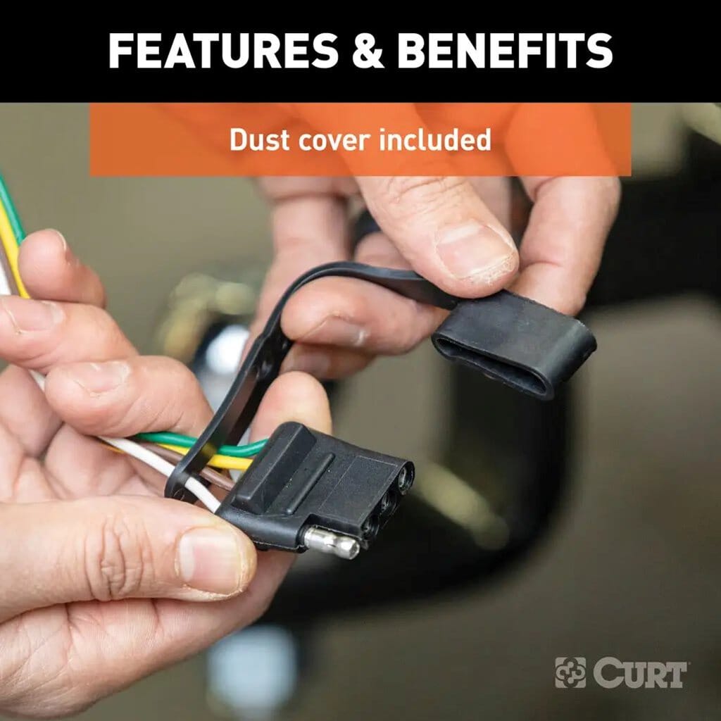 CURT Curt Custom Wiring, 4-Way Flat Output, Select Hyundai Santa