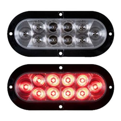 Optronics 6” Flange Mount Oval Sealed LED Stop/Turn/Taillight