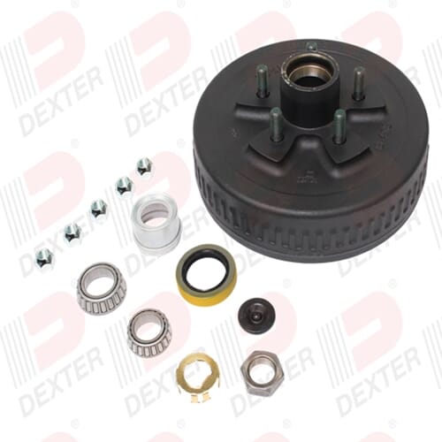 Dexter® Axle 3K Trailer Axle Hub and Drum 5-4.50 Bolt Circle with
