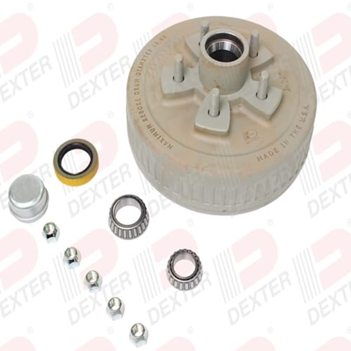 Dexter® Axle Dexter Drum 3.5K axle, 5-4.75 BC, studded 1/2