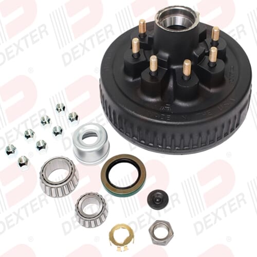 Dexter® Axle Dexter Drum 7K axle, 8-6.50 BC, Studded 9/16