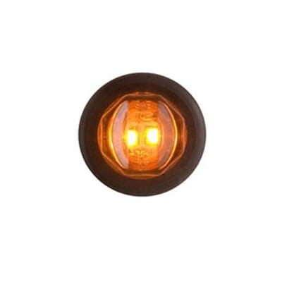 GloLight Uni-Lite Mini LED Clearance Or Side Marker Light With Grommet - Round - Red Lens Optronics Trailer Lights MCL110RKBF