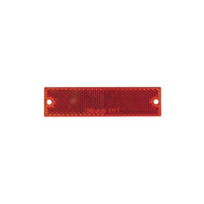 Paquete 10 Reflectores Traseros Rectangulares Rojos TR074 Para Puertas De Remolque - 77x46mm, Montaje Con 2 Tornillos