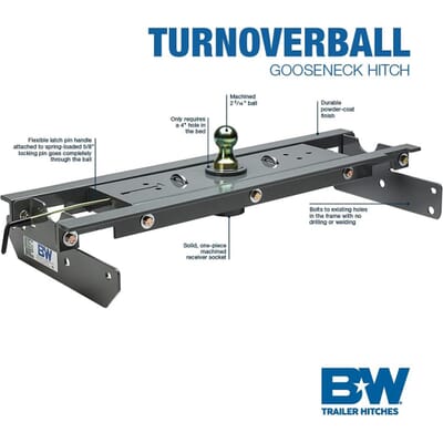 B&W Trailer Hitch Turnoverball Gooseneck Hitch - GNRK1308