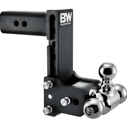 2.5" Tow & Stow Adjustable Trailer Hitch Tri-Ball Mount 7" Drop (1-7/8" x 2" x 2-5/16") - TS20049B