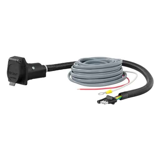 Curt 4-Way Flat Electrical Adapter with Brake Controller Wiring - 57186