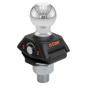 Curt RockerBall 2" Cushion Hitch Trailer Ball (1" Shank, 7,500 lbs, Packaged) - 40247