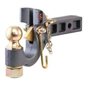 Curt SecureLatch Receiver-Mount Ball & Pintle Hitch (2" Shank, 2" Ball, 14K) - 48407