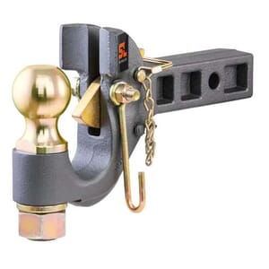 Curt SecureLatch Receiver-Mount Ball & Pintle Hitch (2" Shank, 2-5/16" Ball, 14K) - 48406