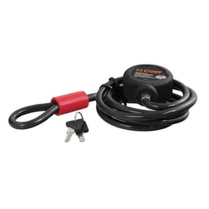 Curt Multi-Use Cable Lock (6' x 3/8" Cable, Vinyl-Coated Braided Steel) - 23666