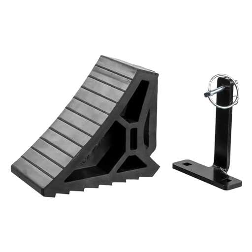 Curt HD Wheel Chock with Mounting Bracket - 22803