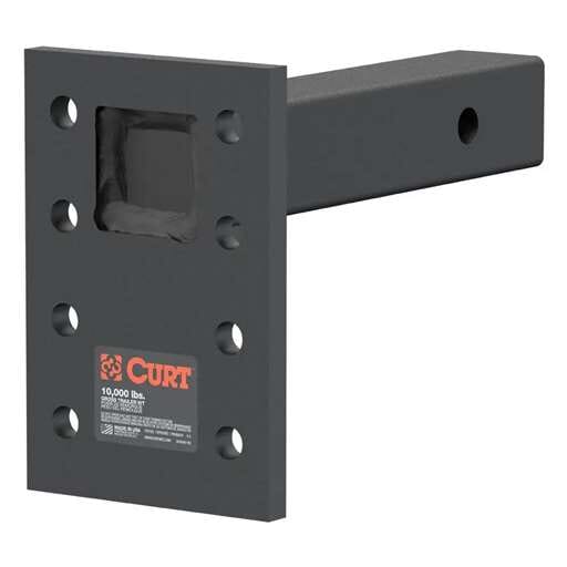 Curt Adjustable Pintle Mount (2" Shank, 10,000 lbs., 7" High, 8" Long) - 48324