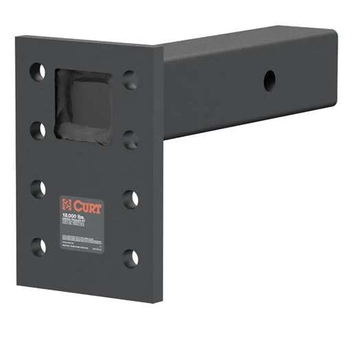 Curt Adjustable Pintle Mount (2-1/2" Shank, 18,000 lbs., 7" High, 8" Long) - 48329