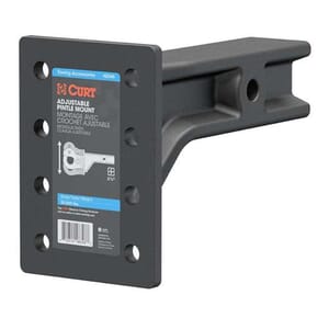 Curt Adjustable Pintle Mount (2-1/2" Shank, 20,000 lbs., 7-1/4" High, 10-3/4" Long) - 48348