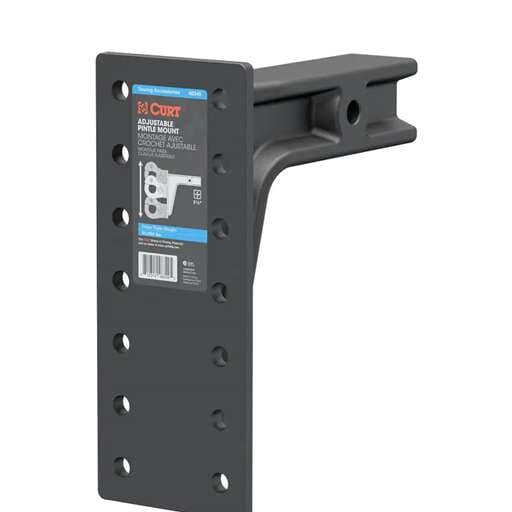 Curt Adjustable Pintle Mount (2-1/2" Shank, 20,000 lbs., 12-1/2" High, 10-3/4" Long) - 48349