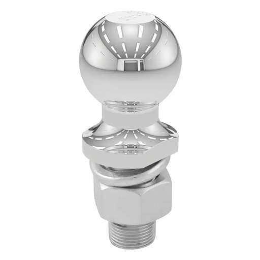 Curt 2" Trailer Ball (1" x 2-1/8" Shank, 6,000 lbs., Chrome) - 40004