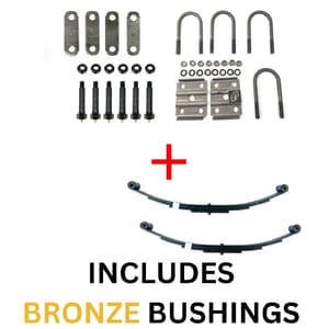 Southwest Wheel® 3,500 lbs. Fully Greaseable Single Trailer Axle Suspension Kit with No Hanger Brackets - BRHL3500-KIT-SINGLE