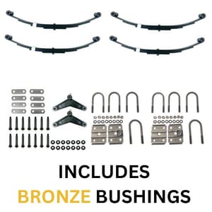 Southwest Wheel® Fully Greaseable Tandem Suspension Kit for 3,500 lbs. Trailer Axles with No Hanger Brackets - BRHL3500-KIT-TANDEM