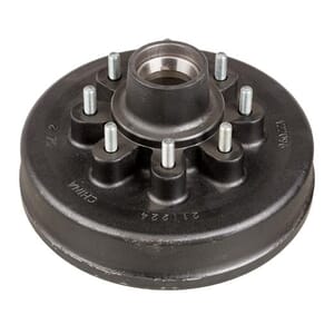 Lippert® 12" Brake Drum Hub Assembly for 7,000-lb. Axle - 8 on 6.5",1/2" Stud - 122096