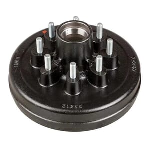 Lippert® 12" Brake Drum Hub for 7,000-lb. Axle - 8 on 6.5", 9/16" Stud - 134543