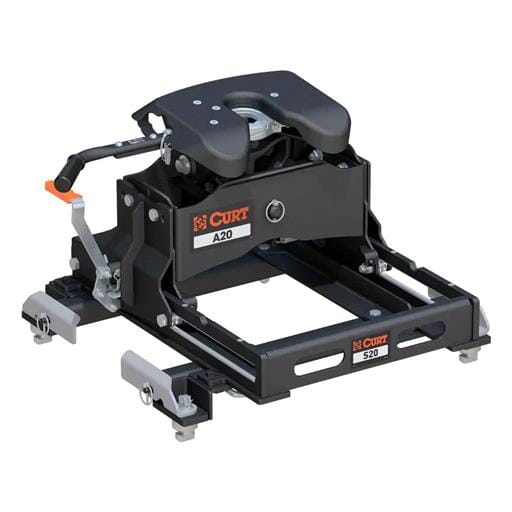 CURT A20 Sliding 5th Wheel Hitch, 20K, Select Silverado, Sierra, 6.5' Bed Puck System - 16698