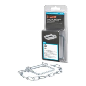 Curt 5/16" Safety Pin with 12" Chain (3" Pin Length, Packaged) - 25035