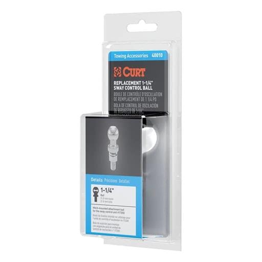 Curt Replacement 1-1/4" Sway Control Ball (5/8" x 1-3/4" Shank, Packaged) - 40010
