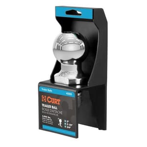 Curt 2" Trailer Ball (3/4" x 2-1/8" Shank, 3,500 lbs., Chrome, Packaged) - 40065
