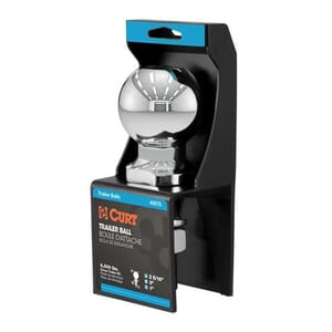 Curt 2-5/16" Trailer Ball (1" x 3" Shank, 6,000 lbs., Chrome, Packaged) - 40075