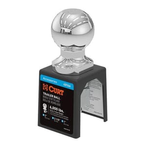 Curt 2" Trailer Ball (1" x 2-1/8" Shank, 6,000 lbs., Chrome, Packaged) - 40166
