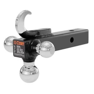 Curt Multi-Ball Mount with Hook (2" Solid Shank, 1-7/8", 2" & 2-5/16" Chrome Balls) - 45675