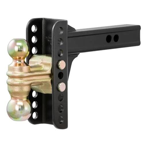 Curt Adjustable Channel Mount with Dual Ball (2" Shank, 14,000 lbs., 6" Drop) - 45900
