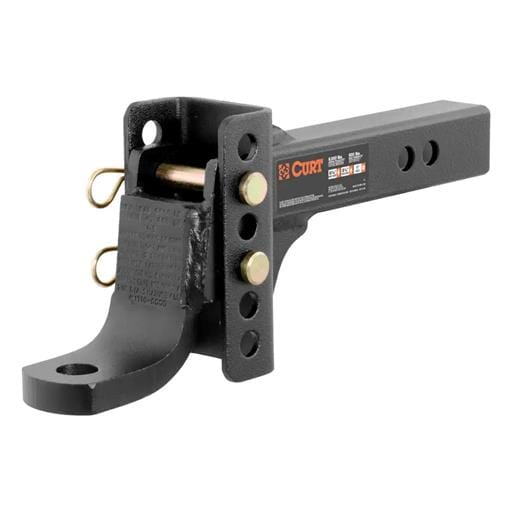 Curt Adjustable Channel Mount with 1" Ball Hole (2" Shank, 6,000 lbs., 6-3/4" Drop) - 45901