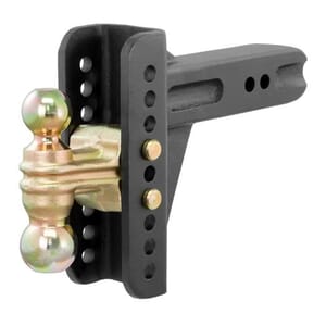 Curt Adjustable Channel Mount with Dual Ball (2-1/2" Shank, 20,000 lbs., 6" Drop) - 45902