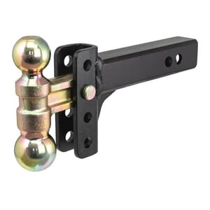 Curt Slim Adjustable Channel Mount with Dual Ball (2" Shank, 10K, 3-3/4" Drop) - 45903