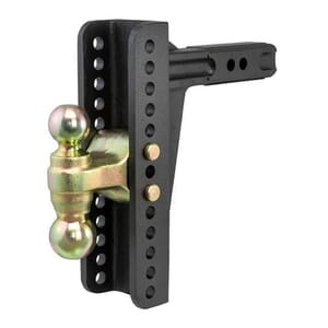 Curt Adjustable Channel Mount with Dual Ball (2" Shank, 14,000 lbs., 10-1/8" Drop) - 45926