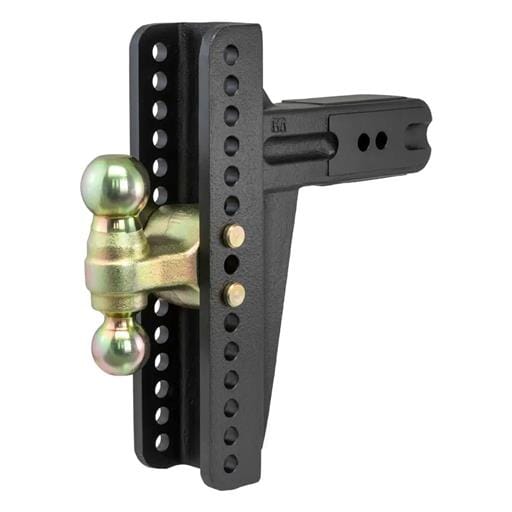 Curt Adjustable Channel Mount with Dual Ball (3" Shank, 21,000 lbs., 10-5/8" Drop) - 45928